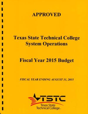 Primary view of object titled 'Texas State Technical College System Operations Budget: 2015'.