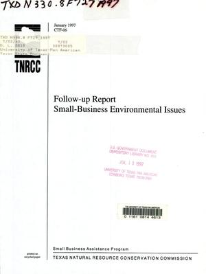 Follow-up Report: Small-Business Environmental Issues