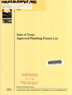 State of Texas Approved Plumbing Fixture List