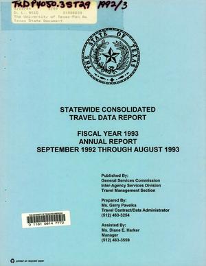 Statewide Consolidated Travel Data Report: 1993