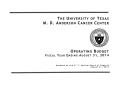 Thumbnail image of item number 3 in: 'University of Texas M. D. Anderson Cancer Center Operating Budget: 2014'.
