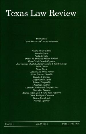 Primary view of object titled 'Texas Law Review, Volume 89, Number 7, June 2011'.