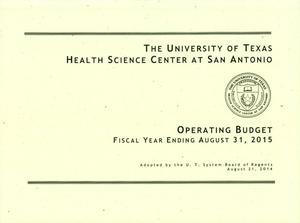 Primary view of object titled 'University of Texas Health Science Center at San Antonio Operating Budget: 2015'.