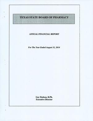 Texas State Board of Pharmacy Annual Financial Report: 2014