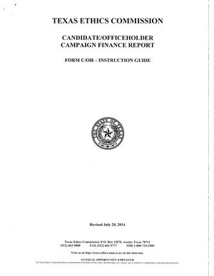 Texas Ethics Commission Form C/OH Instruction Guide