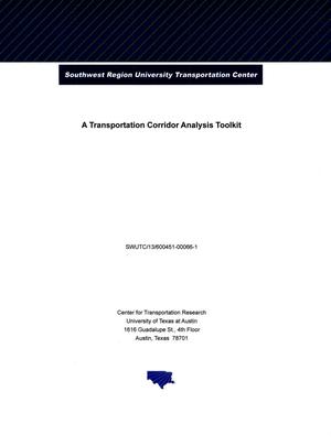 A Transportation Corridor Analysis Toolkit