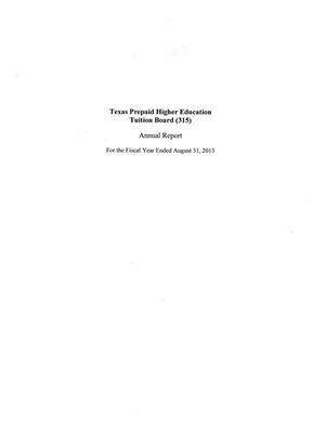 Primary view of object titled 'Texas Prepaid Higher Education Tuition Board Annual Report: 2013'.