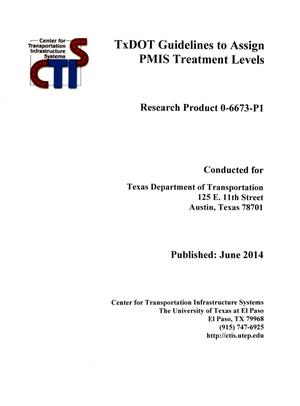 TxDOT Guidelines to assign PMIS Treatment Levels