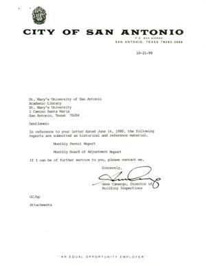 San Antonio Monthly Reports: September 1999