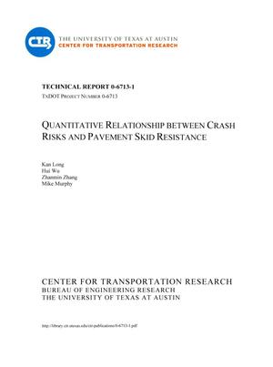 Quantitative Relationship Between Crash Risks and Pavement Skid Reistance