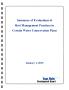 Primary view of Summary of Evaluations of Best Management Practices in Certain Water Conservation Plans