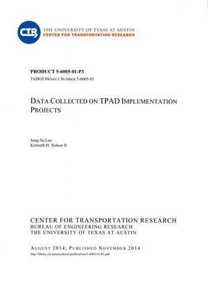 Data Collected on TPAD Implementation Projects
