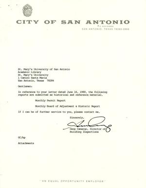San Antonio Monthly Reports: July 1991