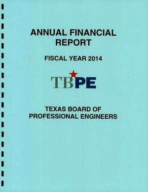 Texas Board of Professional Engineers Annual Financial Report: 2014