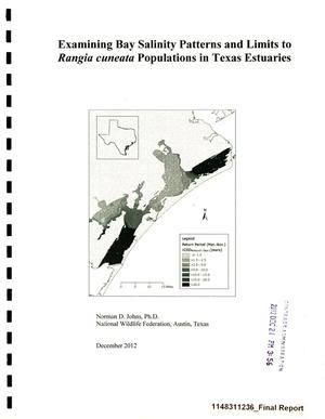 Examining Bay Salinity Patterns and Limits to Rangia cuneata Populations in Texas Estuaries