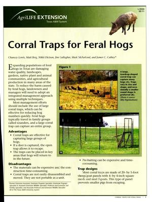 Corral Traps for Feral Hogs