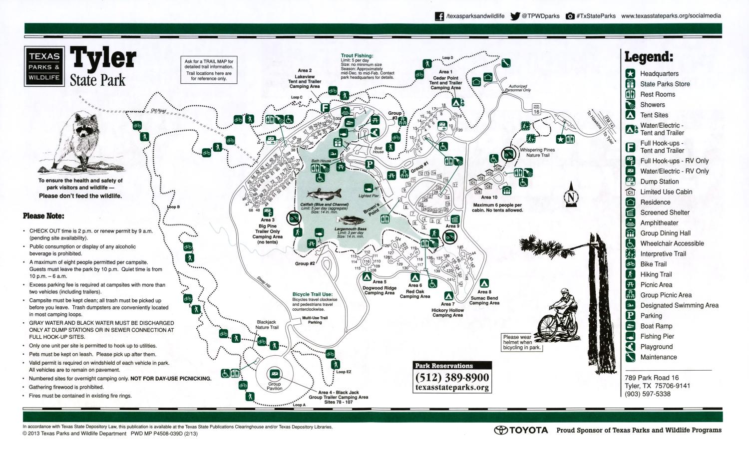 tyler state park map Tyler State Park The Portal To Texas History