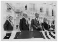 Photograph: [Konrad Adenauer and Lyndon Johnson on Stage]