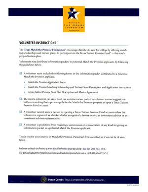Match the Promise Foundation Volunteer Instructions