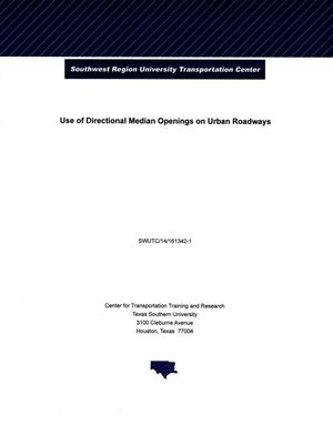 Use of Directional Median Openings on Urban Roadways