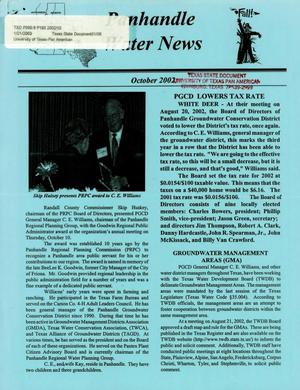Panhandle Water News, October 2002