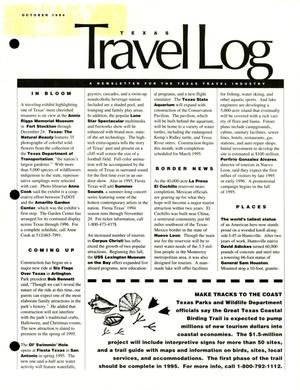 Texas Travel Log, October 1994