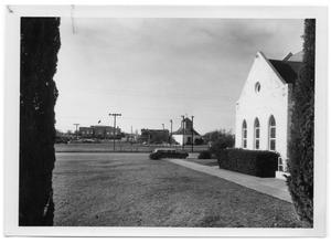 [View of the Vereins-Kirsche from the Yard of the Bethany Lutheran Church]