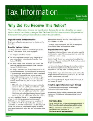 Tax Information:: Why Did You Receive this Notice?