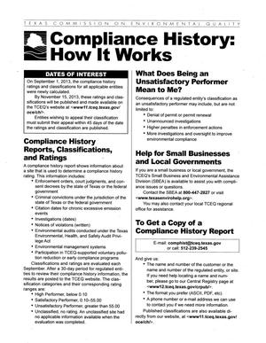 Compliance History: How it Works
