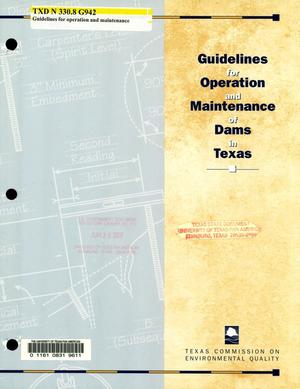 Guidelines for Operation and Maintenance of Dams in Texas