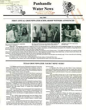 Primary view of object titled 'Panhandle Water News, July 2003'.