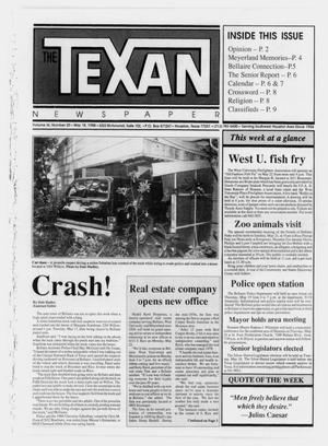 Primary view of object titled 'The Texan Newspaper (Houston, Tex.), Vol. 36, No. 20, Ed. 1 Wednesday, May 18, 1988'.