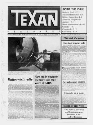 Primary view of object titled 'The Texan Newspaper (Houston, Tex.), Vol. 36, No. 21, Ed. 1 Wednesday, May 25, 1988'.
