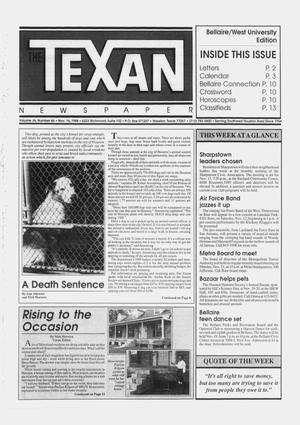Primary view of object titled 'The Texan Newspaper (Houston, Tex.), Vol. 36, No. 46, Ed. 1 Wednesday, November 16, 1988'.