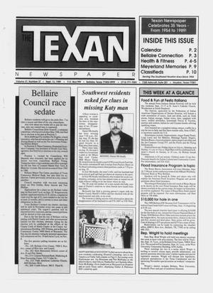 Primary view of object titled 'The Texan Newspaper (Bellaire and Houston, Tex.), Vol. 37, No. 37, Ed. 1 Wednesday, September 13, 1989'.