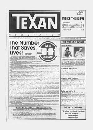 Primary view of object titled 'The Texan Newspaper (Bellaire, Tex.), Vol. 37, No. 2, Ed. 1 Wednesday, January 11, 1989'.