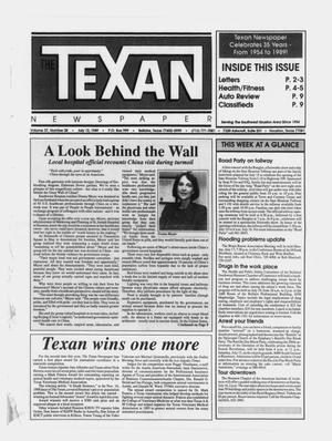 Primary view of object titled 'The Texan Newspaper (Bellaire and Houston, Tex.), Vol. 37, No. 28, Ed. 1 Wednesday, July 12, 1989'.