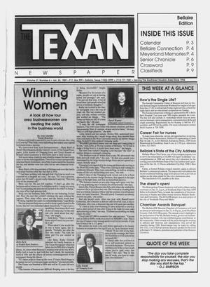 Primary view of object titled 'The Texan Newspaper (Bellaire, Tex.), Vol. 37, No. 4, Ed. 1 Wednesday, January 25, 1989'.
