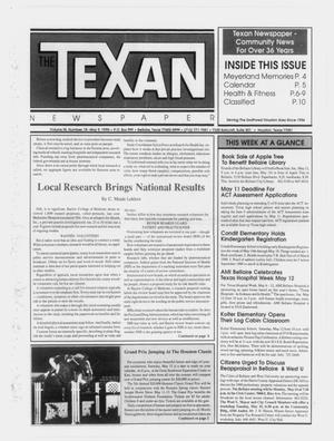 Primary view of object titled 'The Texan Newspaper (Bellaire and Houston, Tex.), Vol. 38, No. 18, Ed. 1 Wednesday, May 9, 1990'.