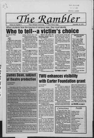 The Rambler (Fort Worth, Tex.), Vol. 68, No. 3, Ed. 1 Wednesday, September 18, 1991