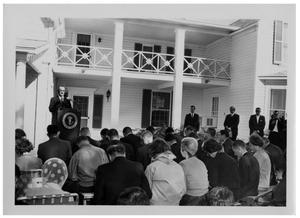 [Lyndon Johnson Speaking at the Texas White House]