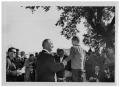 Thumbnail image of item number 1 in: '[Lyndon Johnson Shaking Hands with a Boy]'.