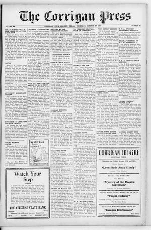 Primary view of object titled 'The Corrigan Press (Corrigan, Tex.), Vol. 44, No. 45, Ed. 1 Thursday, October 27, 1938'.