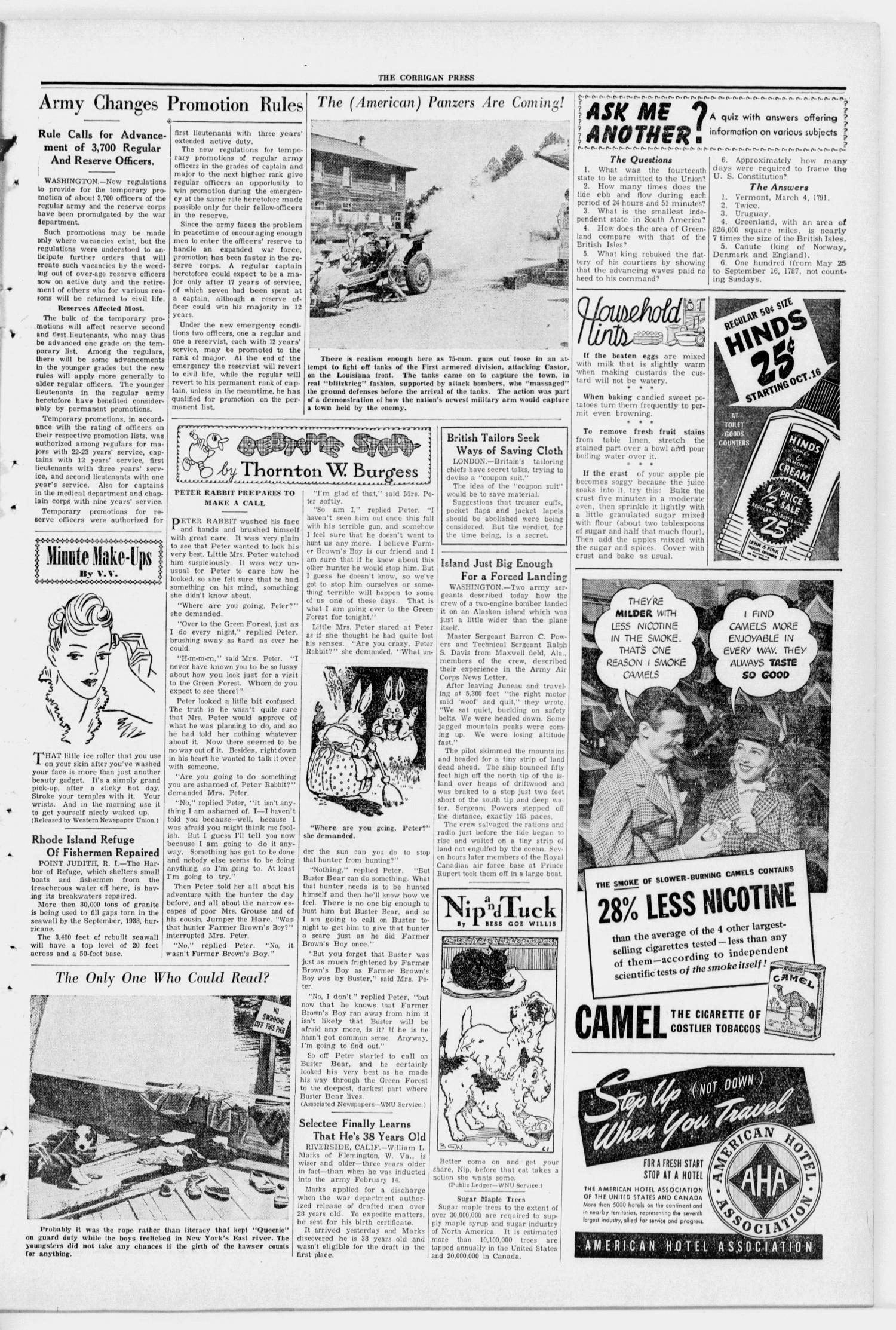 The Corrigan Press (Corrigan, Tex.), Vol. 47, No. 35, Ed. 1 Thursday, October 16, 1941
                                                
                                                    [Sequence #]: 7 of 8
                                                