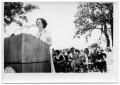 Photograph: [Lady Bird Johnson Speaks to a Group]
