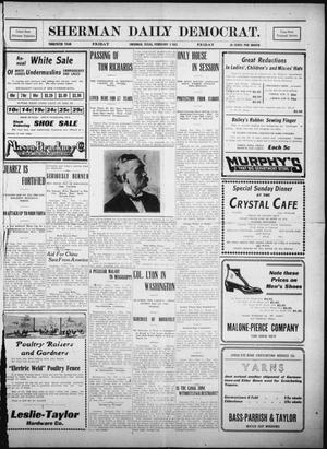 Primary view of object titled 'Sherman Daily Democrat. (Sherman, Tex.), Vol. THIRTIETH YEAR, Ed. 1 Friday, February 3, 1911'.