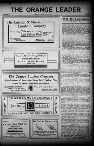Primary view of object titled 'The Orange Leader (Orange, Tex.), Vol. 19, No. 9, Ed. 1 Friday, April 23, 1909'.