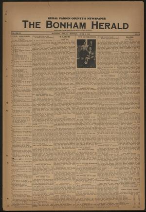 Primary view of object titled 'The Bonham Herald (Bonham, Tex.), Vol. 11, No. 83, Ed. 1 Monday, June 6, 1938'.