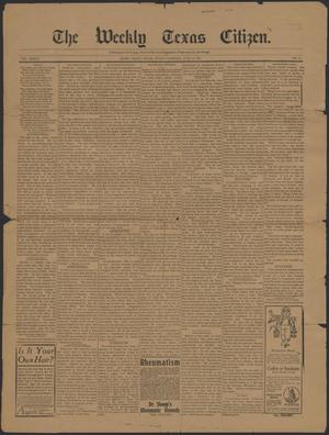 Primary view of object titled 'The Weekly Texas Citizen. (Honey Grove, Tex.), Vol. 36, No. 14, Ed. 1 Friday, June 28, 1907'.
