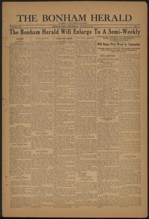 The Bonham Herald (Bonham, Tex.), Vol. 7, No. 5, Ed. 1 Thursday, August 17, 1933